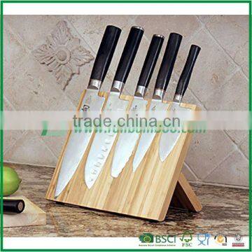 Strong magnetic knife block in bamboo