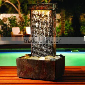 Fashion customized indoor water fountain with warm LED light