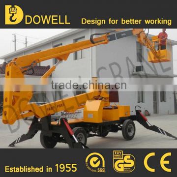 Outdoor towable cherry picker telescopic boom lift