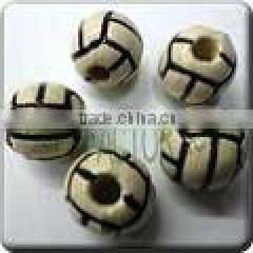 Volleyball Shaped Ceramic Beads