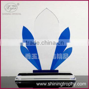 tree shaped crystal award trophy