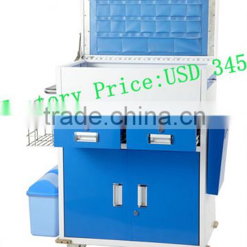 Medical cheap plastic drawer trolley with wheels for sale