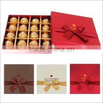 Chocolate box packing polyester ribbon bow