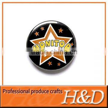 Best quality Black color Metal custom tin badge with competitive price