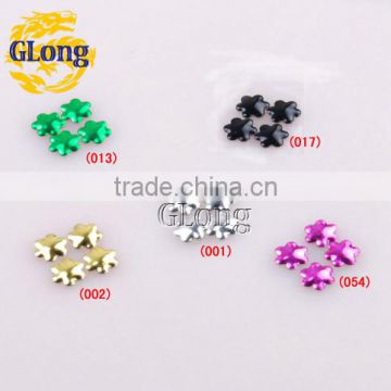 7mm Hot Fix Iron-on Nailhead Plum Blossom Aluminum DIY For Nail Art Bag Shoes Case Garment #GT098-7P(Mix-s)