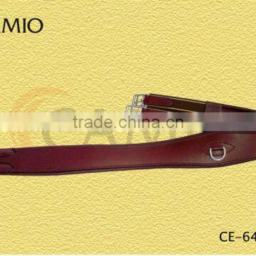 CE 647023 Leather Overlay saddle girth with one end elastic