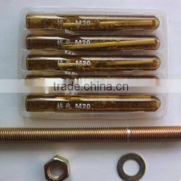 chemical expansion anchor with nuts and washers