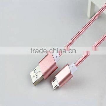 Wholesale Cheap Nylon fabric braided slim micro usb cable