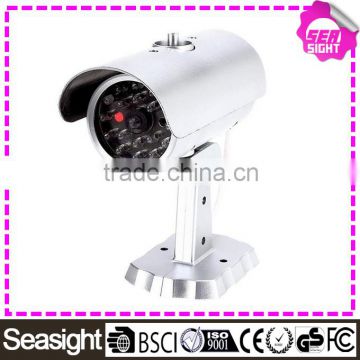 LED Flashing Light Battery Power Water Resistant Indoor/Outdoor Motion Activated Realistic Dummy Mock Fake SECURITY CAMERA