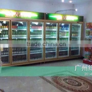 supermarket glass door refrigerator showcase display