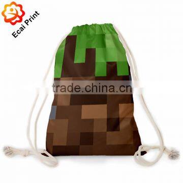 Big retail customize heat transfer drawstring backpack bag