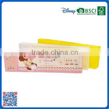 Promotional low price nice quality single layer plastic pencil box