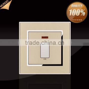 New hot BS standard Hotel design 20A D/P electric light wall switch with indicator