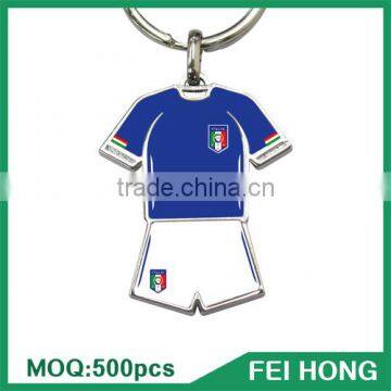 China Supplier metal soccer advertising digital printing custom keychain