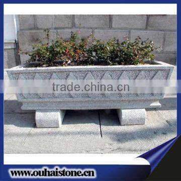 Up-to-date Stying Hand-made Granite Stone Trough Rectangular Plant Flower Pots