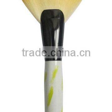 yellow fan brush nylon hair makeup brush