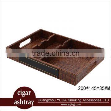 Guangzhou leather cigar tray cigar ashtray display stand display box cigar accessories supplier