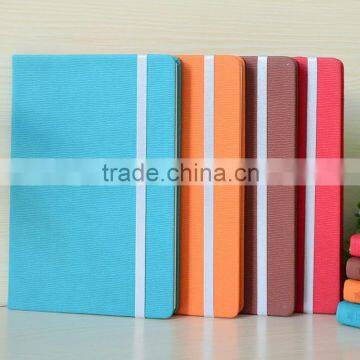 Wholesale School PU Leather Books Binding Exercise Hardcover Journal Logo Elastic Band Notebook