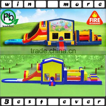 commercial inflatable obstacle course for sale, obstacle course with detachable banners