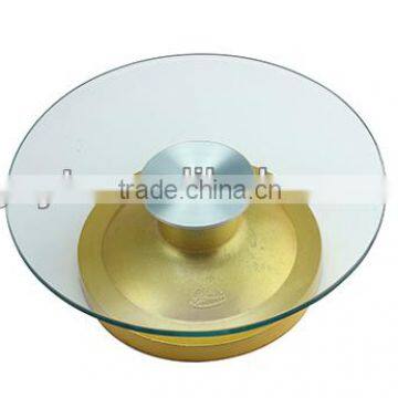 Glass cake turntable revolving for cake decoration