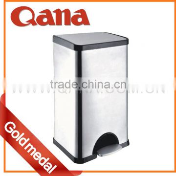 QANA Brand Hot Sale Alibaba Beautiful Fashionable Trash Bin, Eco-Friendly Colorful Home Use Stainless Steel Trash Bin