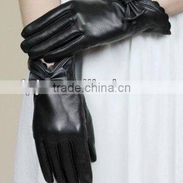 selling well fashion women leather gloves for winter