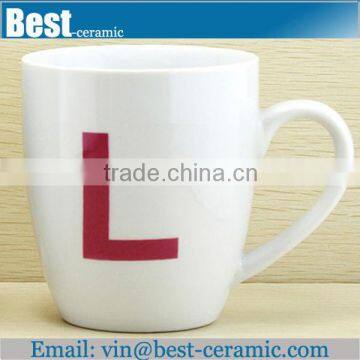 white custom gift ceramic water cup