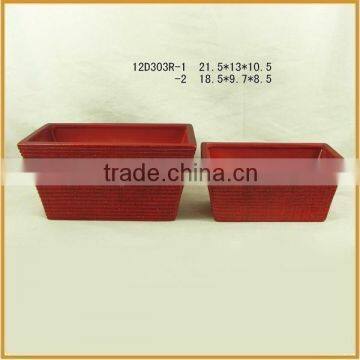 Low price high quality china handmade rectangle flower pot