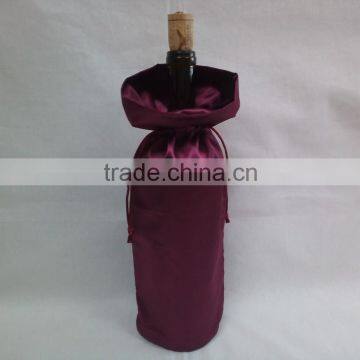 best sale high quality single wine satin pouch