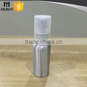 30ml 50ml 65ml 100ml silver aluminium bottle with sprayer