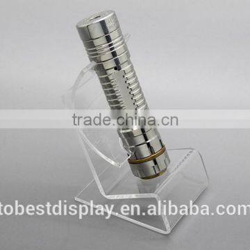 innovative single clear acrylic flashlight holder,acrylic torch holder,acrylic torch display manufacturer