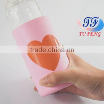 Promotional heat resistant silicone rubber water bottle sleeve