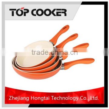 Aluminium froged ceramic coating kitchen utensils frying pan sets