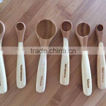 Bamboo wooden measuring spoon set