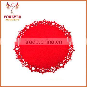 Promotional Red Cheap Gifts Felt Products Cup Mat Coaster