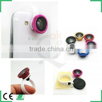 camera lens for galaxy note 2, 180 Degree Fisheye lens with circle clip for any phone