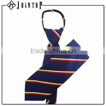 wholesale brand name man fashion 100% silk zipper tie