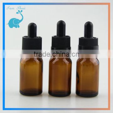 15ml amber glass dropper bottles with child&tamper evident dropper cap mass stock