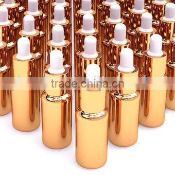 Wholesale high grade special golden glass 20ml dropper cap bottle e-liquid dropper bottle