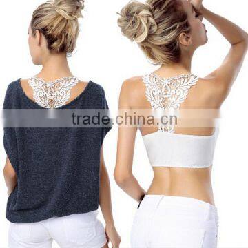new sexy lace black white stretch boob tube top beautiful bra,lace bra top