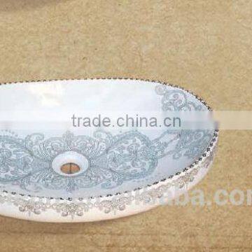 FOSHAN LELIN hand painted art sink art ceramic basin ceramic vanity LH-008