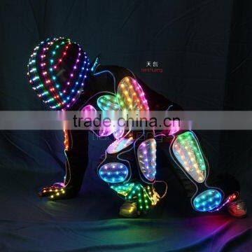 dmx led light costume, synchronous tron dance costume