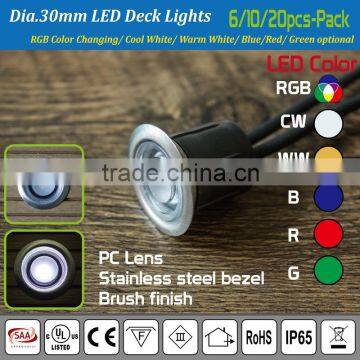 Color Changing RGB LED Garden Floor Lights with 10pcs Lamps