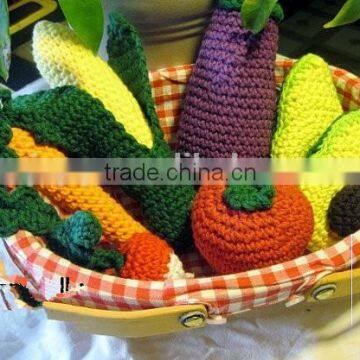 Lovely woven Baby Rattles Veggies