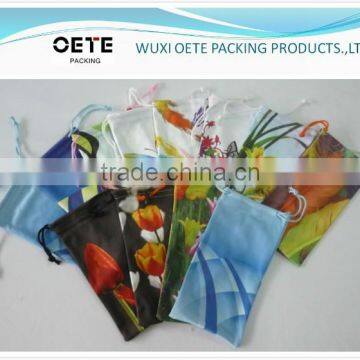 Heat transfer printing microfiber glasses bag/pouches