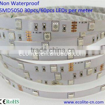 SMD5050 30 LEDs 60 LEDs per meter RGB LED Strip