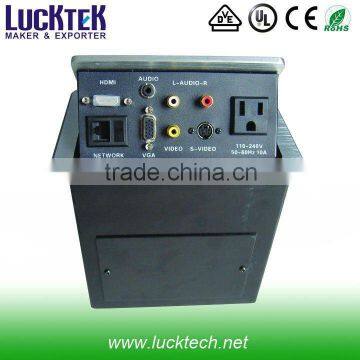 Multifunctional hidden desktop socket UL approved