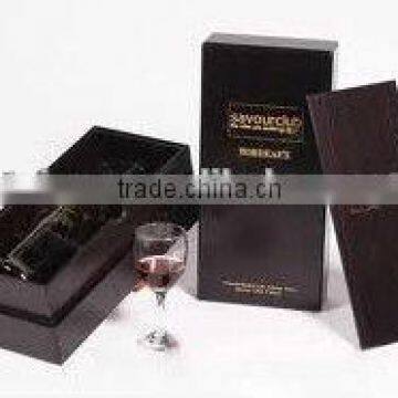 classical 2.25 mm thickness paper box for the single glass wine packaging wholesale