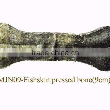 MJN09-Fishskin pressed bone(9cm) myjian o'dog dry dog healthy food and pets treats