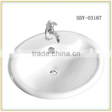 wholesale 23 inch ceramic bathroom semi-counter basin